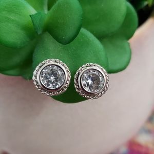 Silver Cubic Zirconia Studs